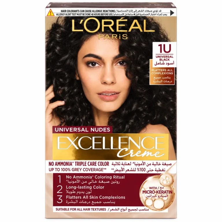 Coloration L’Oréal Excellence Universal Nudes 1U Noir Universel - teinture cheveux noir universel