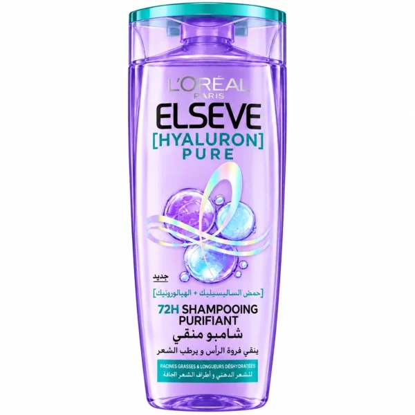 Shampooing L’Oréal Paris Elseve Hyaluron Pure Purifiant 72H – 200 ml